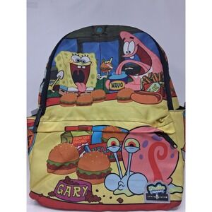 Space Junk SpongeBob SquarePants Backpack All Over Print Krabby Patty Bag design